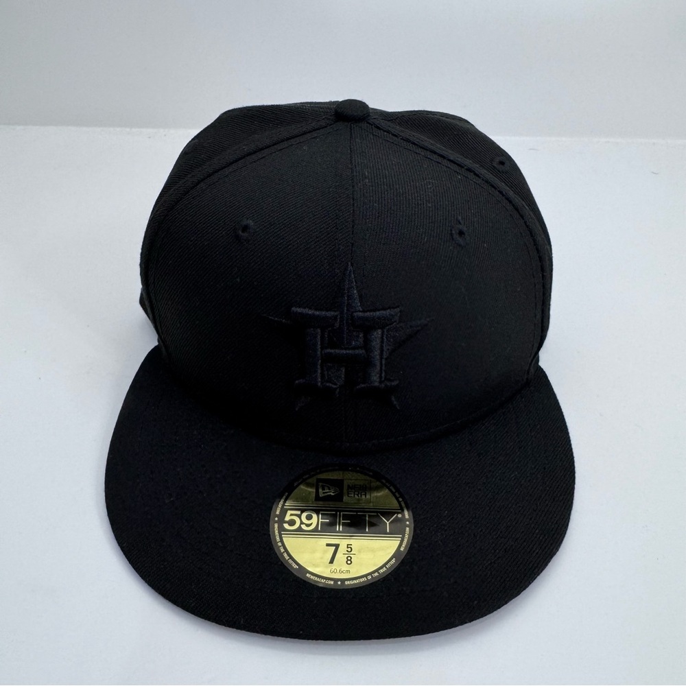 NWT New Black Era Men's Houston Astros Basic Fitted 59FIFTY Cap 7 5/8